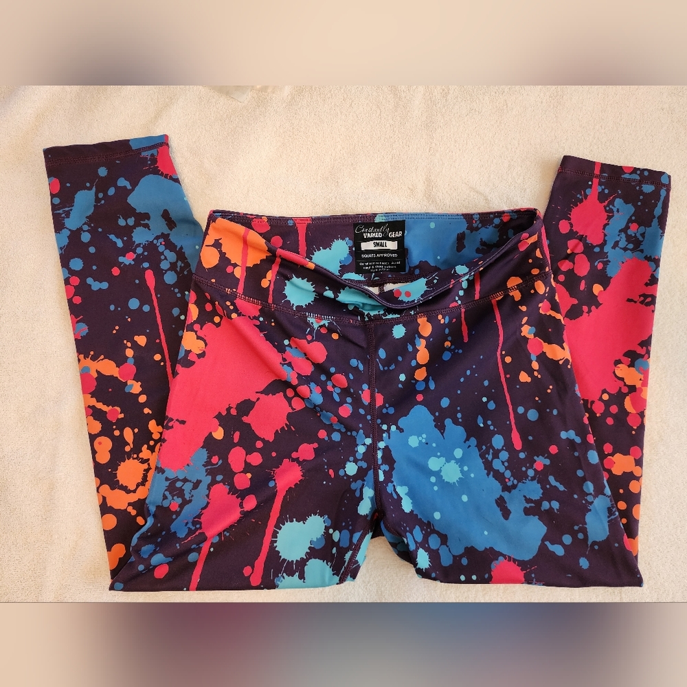 Constantly Varied Gear CVG Paint Splatter Capris Size Small